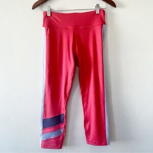 Reebok NEW 3/4 Length Leggings in Red & Gray Size Small